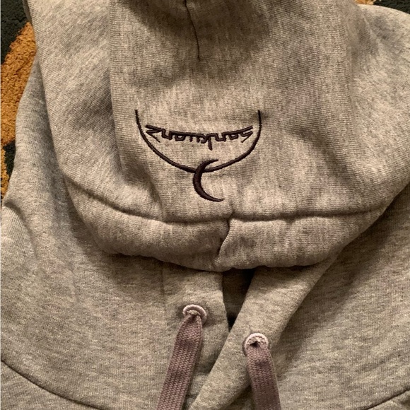 🌙 PUMA X SANKUANZ LOGO GREY LONG SLEEVE PULLOVER HOODIE - SIZE SMALL 🌙 - Picture 4 of 14